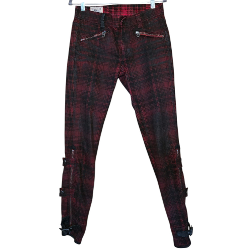 Polo Ralph Lauren Plaid Moto Dungarees Pants Size 28